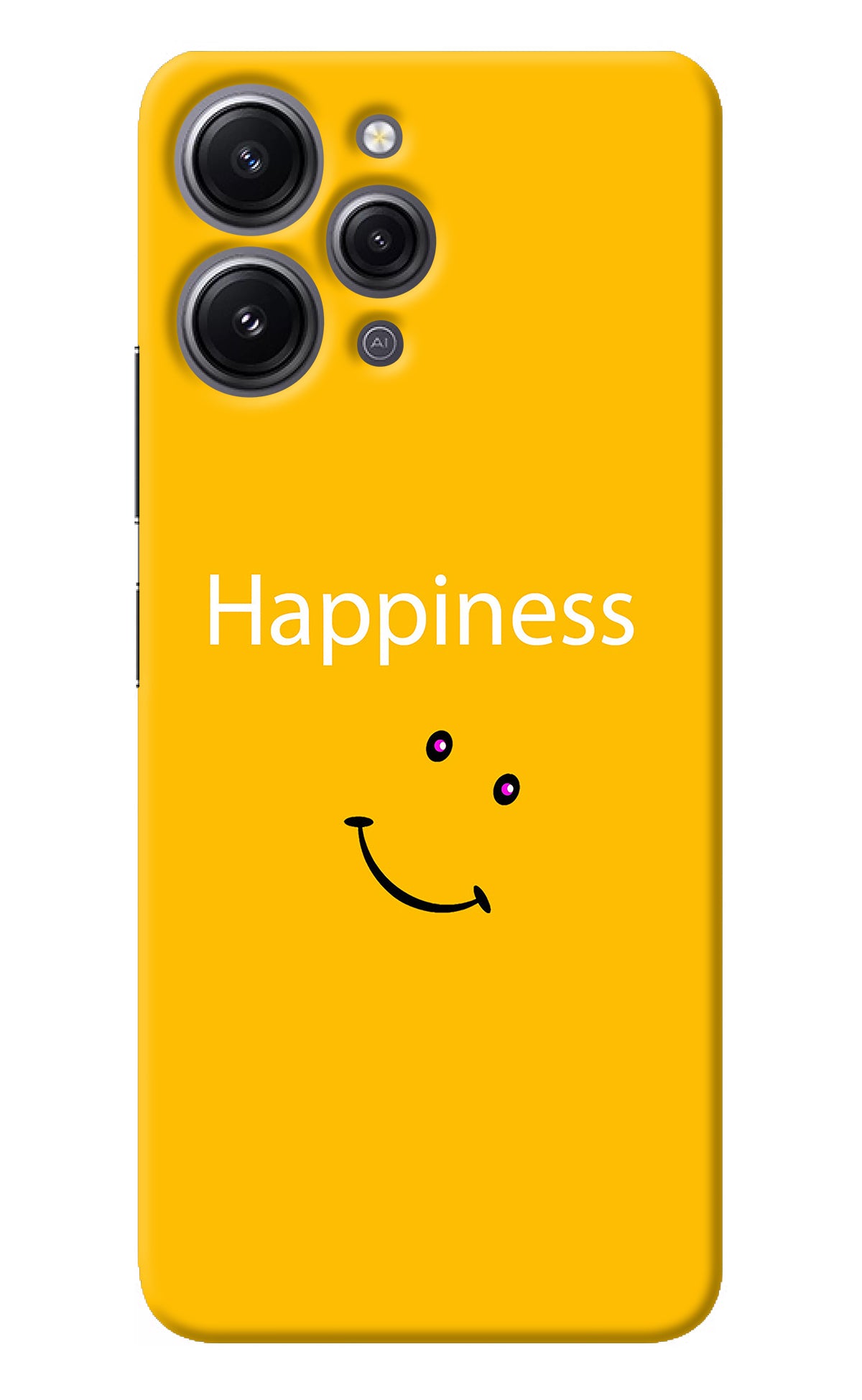 Happiness With Smiley Redmi 12 4G Back Cover