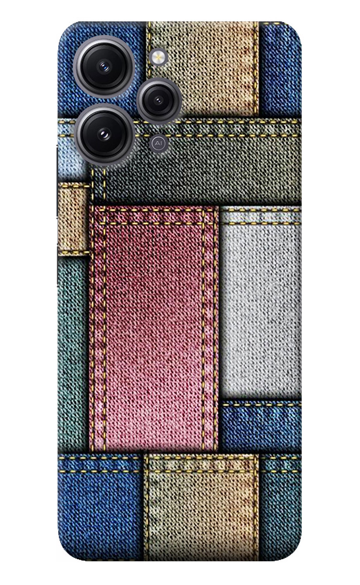 Multicolor Jeans Redmi 12 4G Back Cover