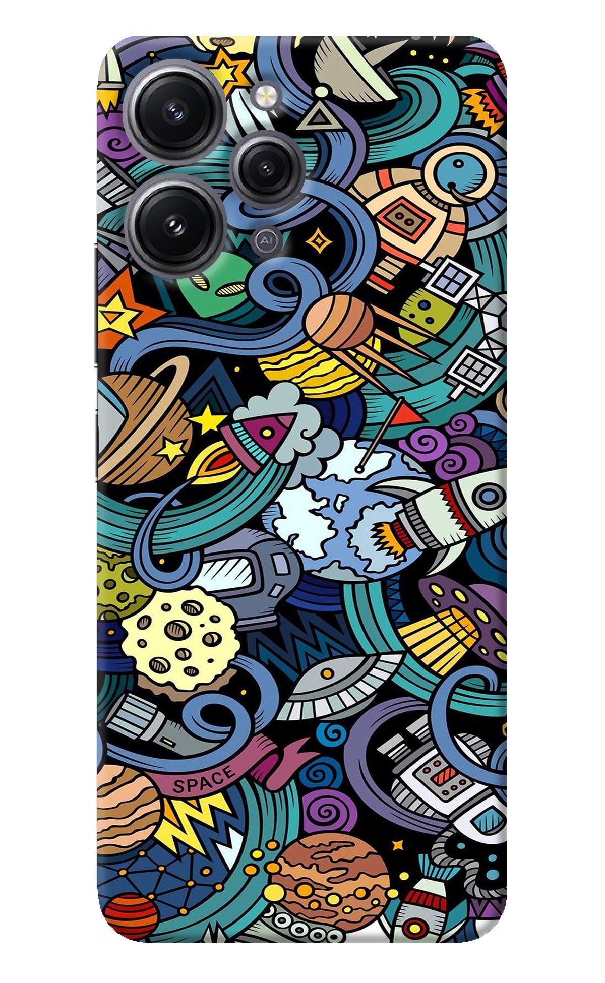 Space Abstract Redmi 12 4G Back Cover