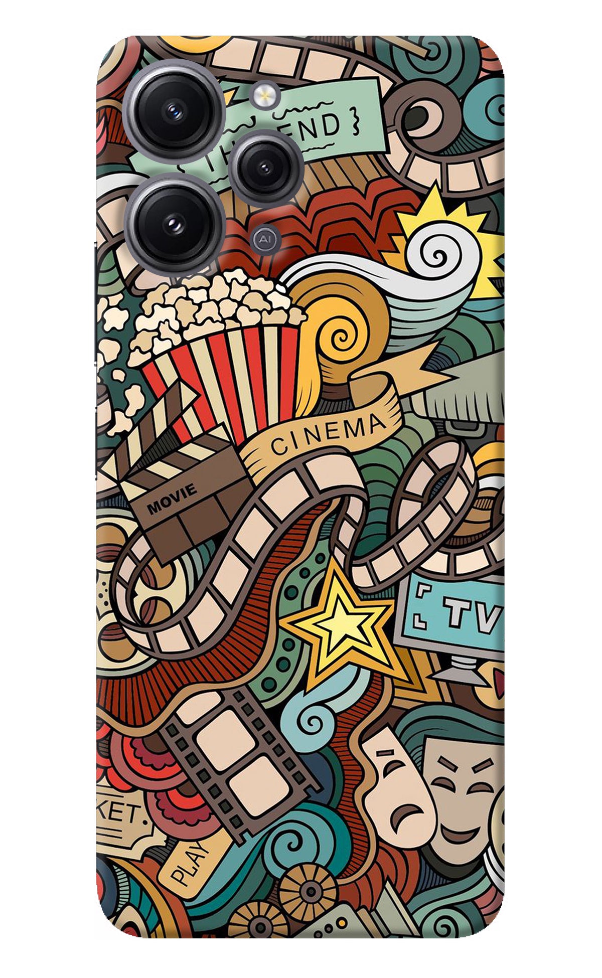 Cinema Abstract Redmi 12 4G Back Cover