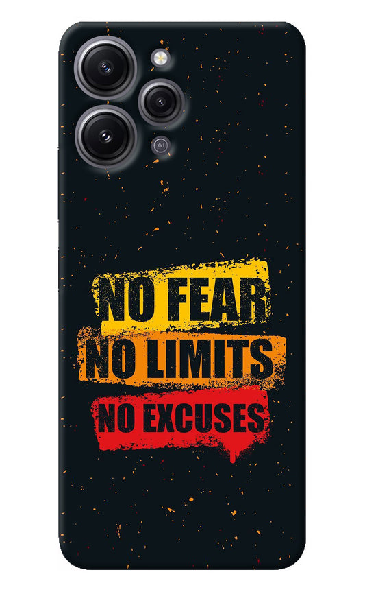 No Fear No Limits No Excuse Redmi 12 4G Back Cover