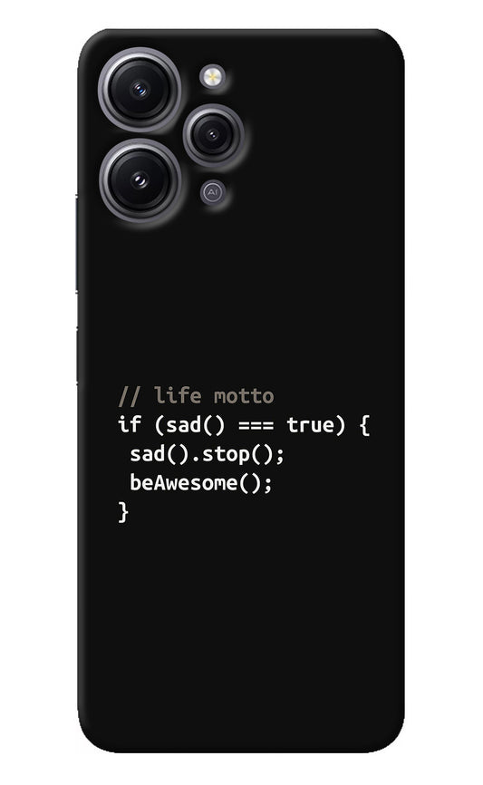 Life Motto Code Redmi 12 4G Back Cover