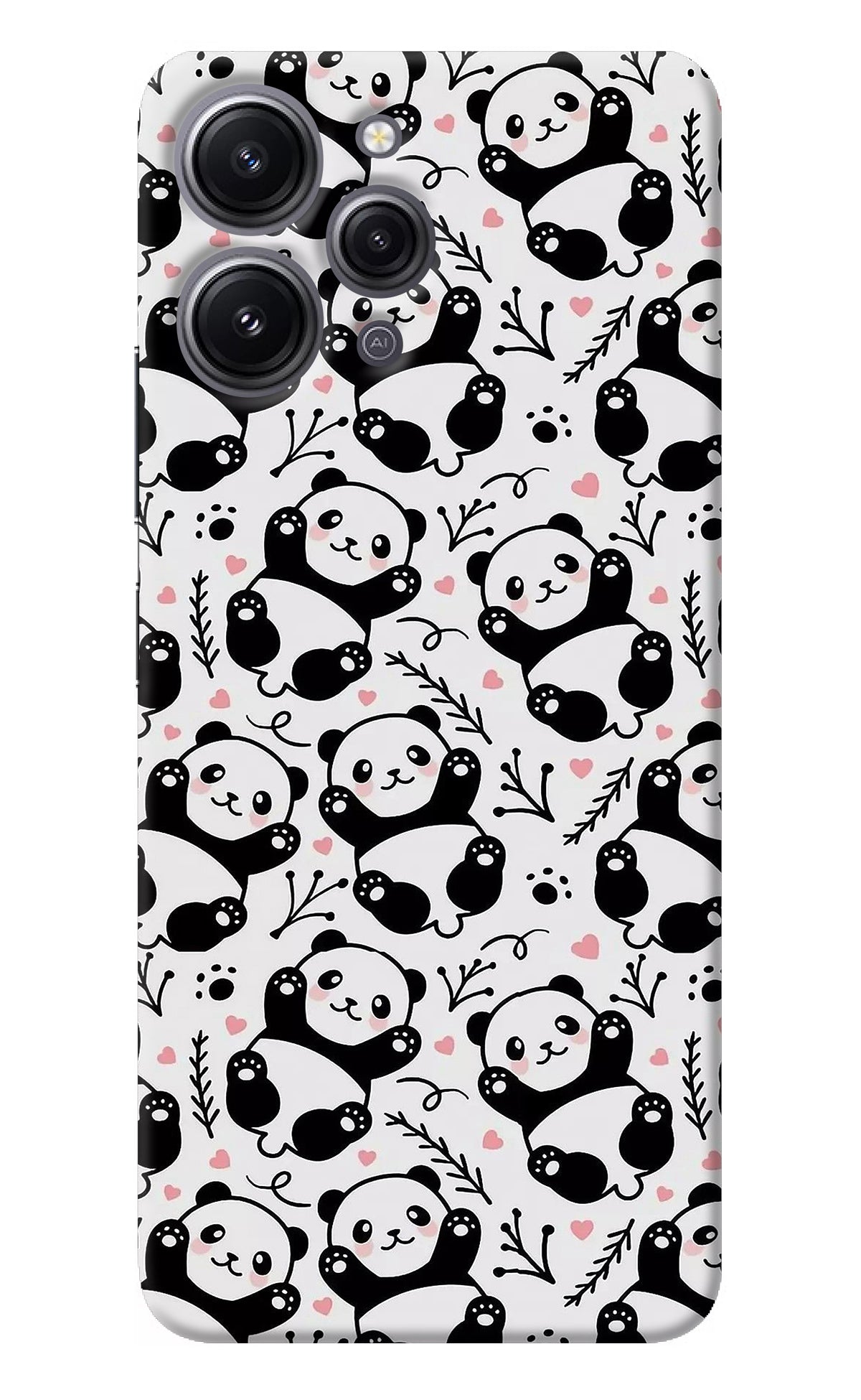 Cute Panda Redmi 12 4G Back Cover