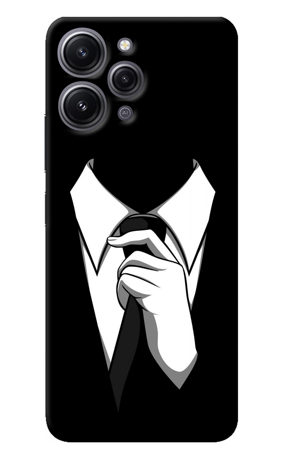 Black Tie Redmi 12 4G Back Cover