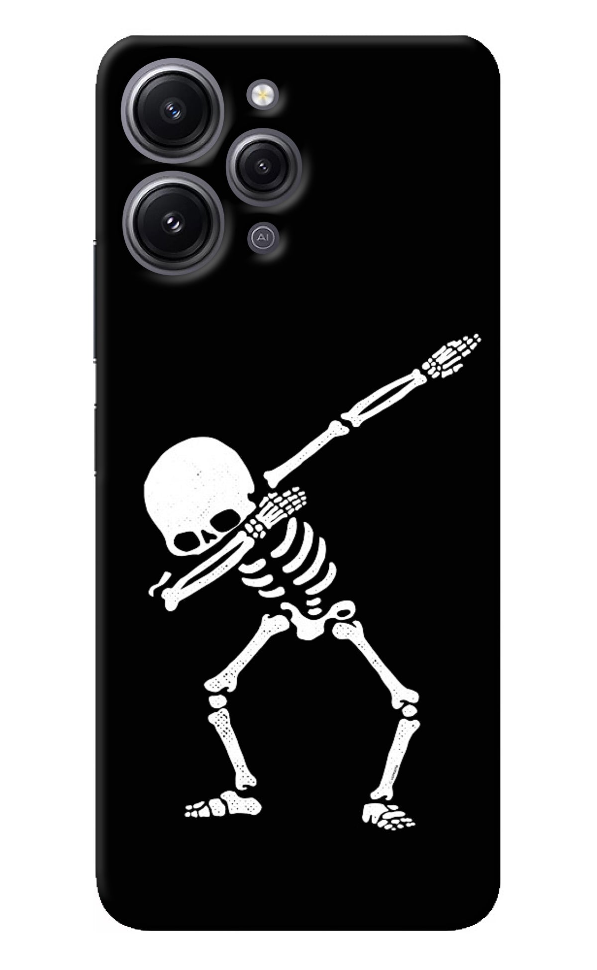 Dabbing Skeleton Art Redmi 12 4G Back Cover