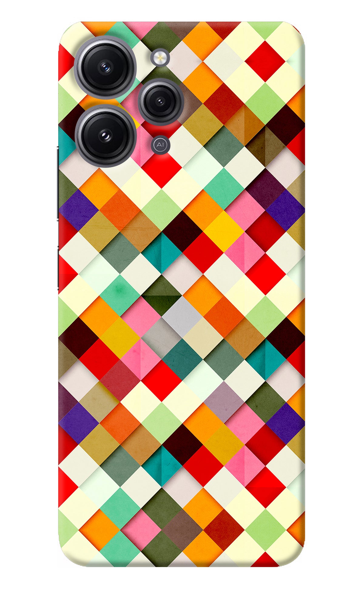 Geometric Abstract Colorful Redmi 12 4G Back Cover