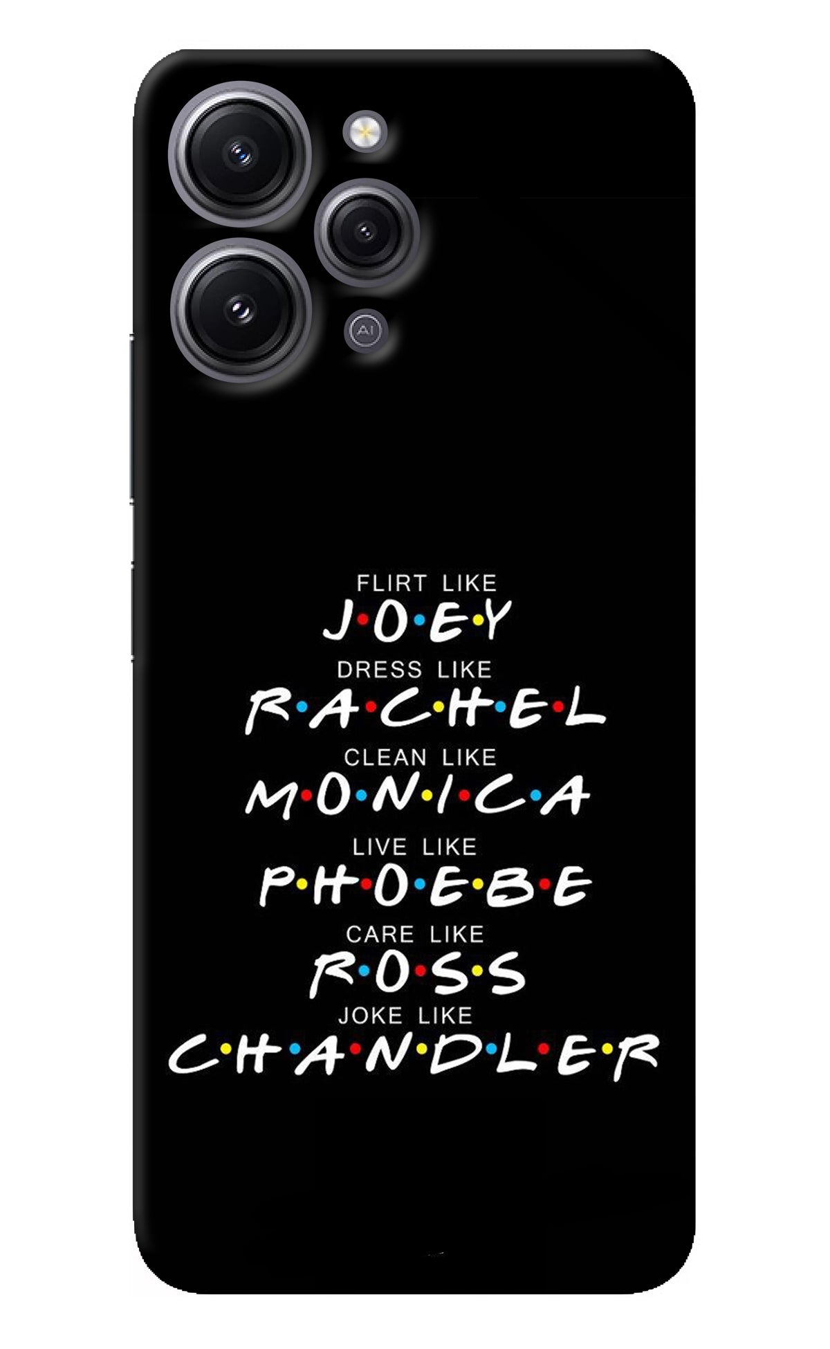 FRIENDS Character Redmi 12 4G Back Cover