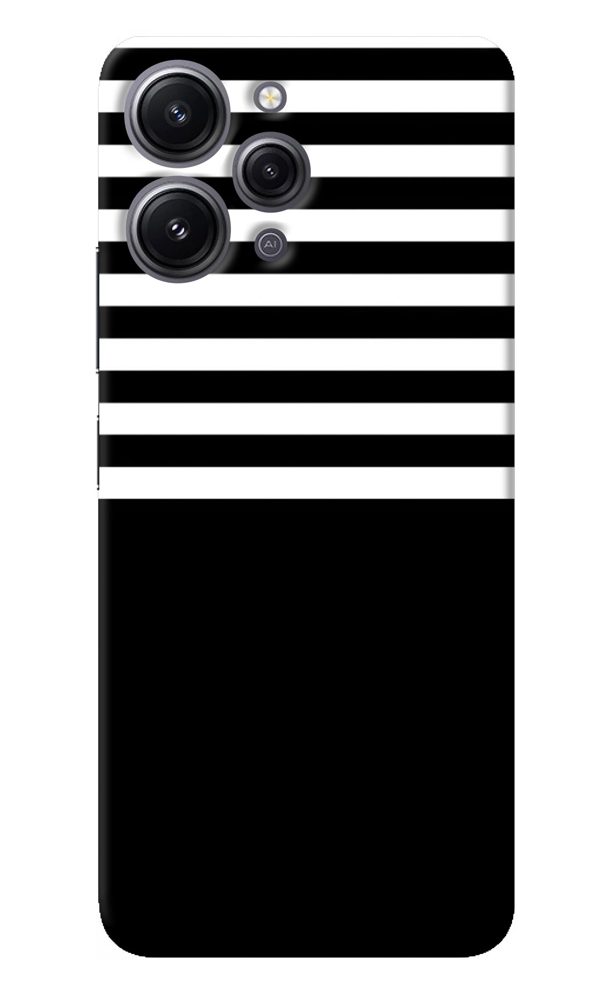 Black and White Print Redmi 12 4G Back Cover