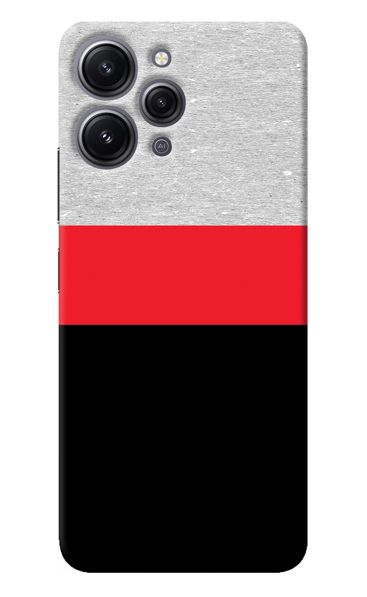 Tri Color Pattern Redmi 12 4G Back Cover