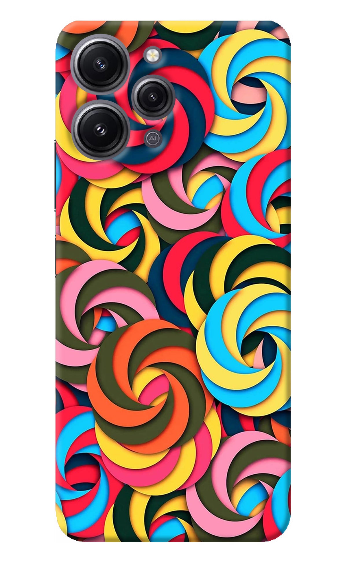 Spiral Pattern Redmi 12 4G Back Cover