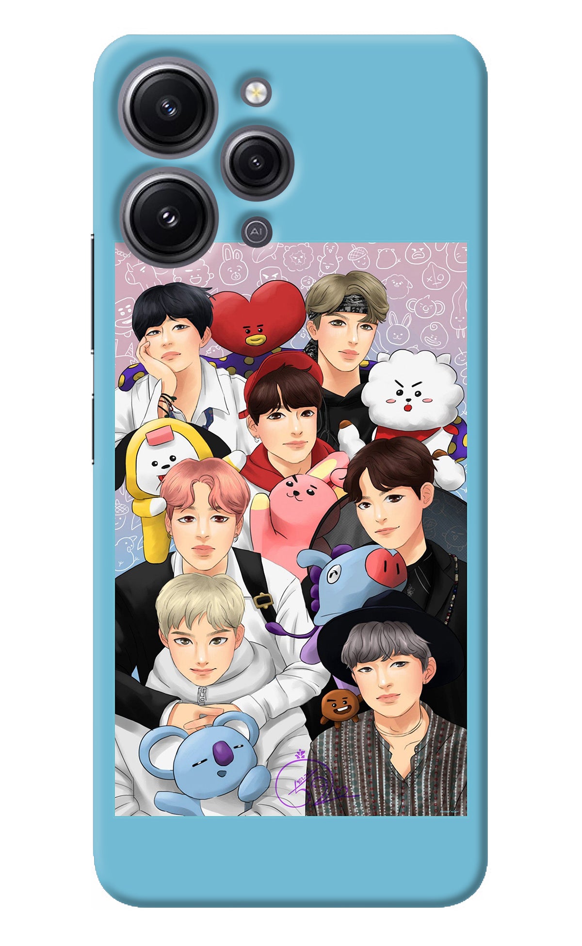 BTS with animals Redmi 12 4G Back Cover