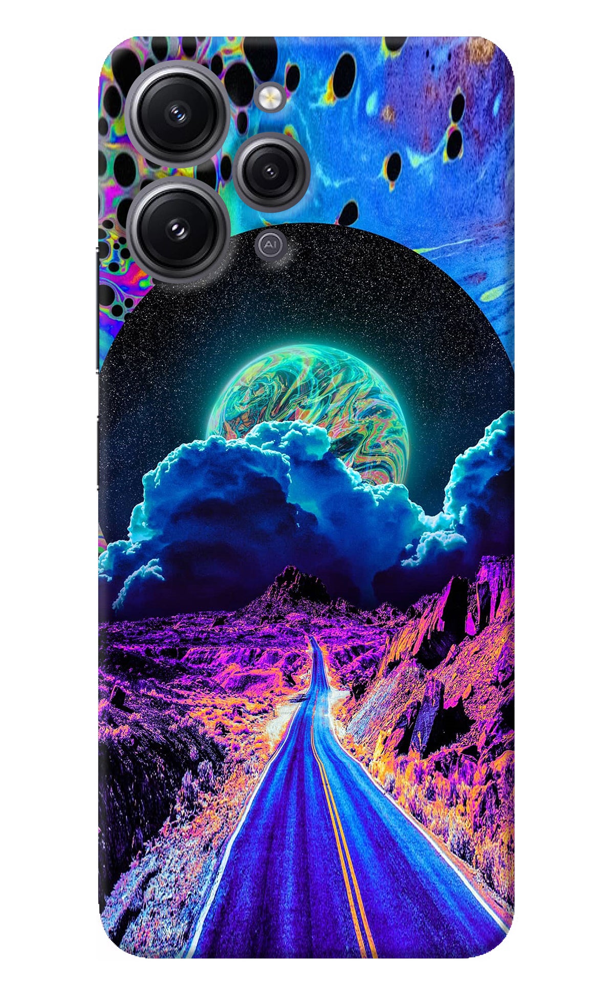 Psychedelic Painting Redmi 12 4G Back Cover