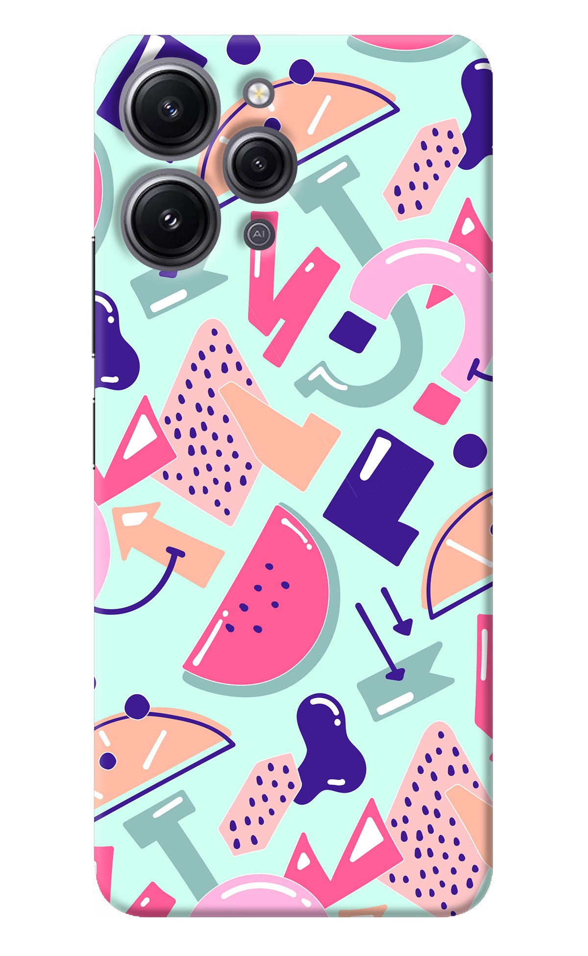 Doodle Pattern Redmi 12 4G Back Cover