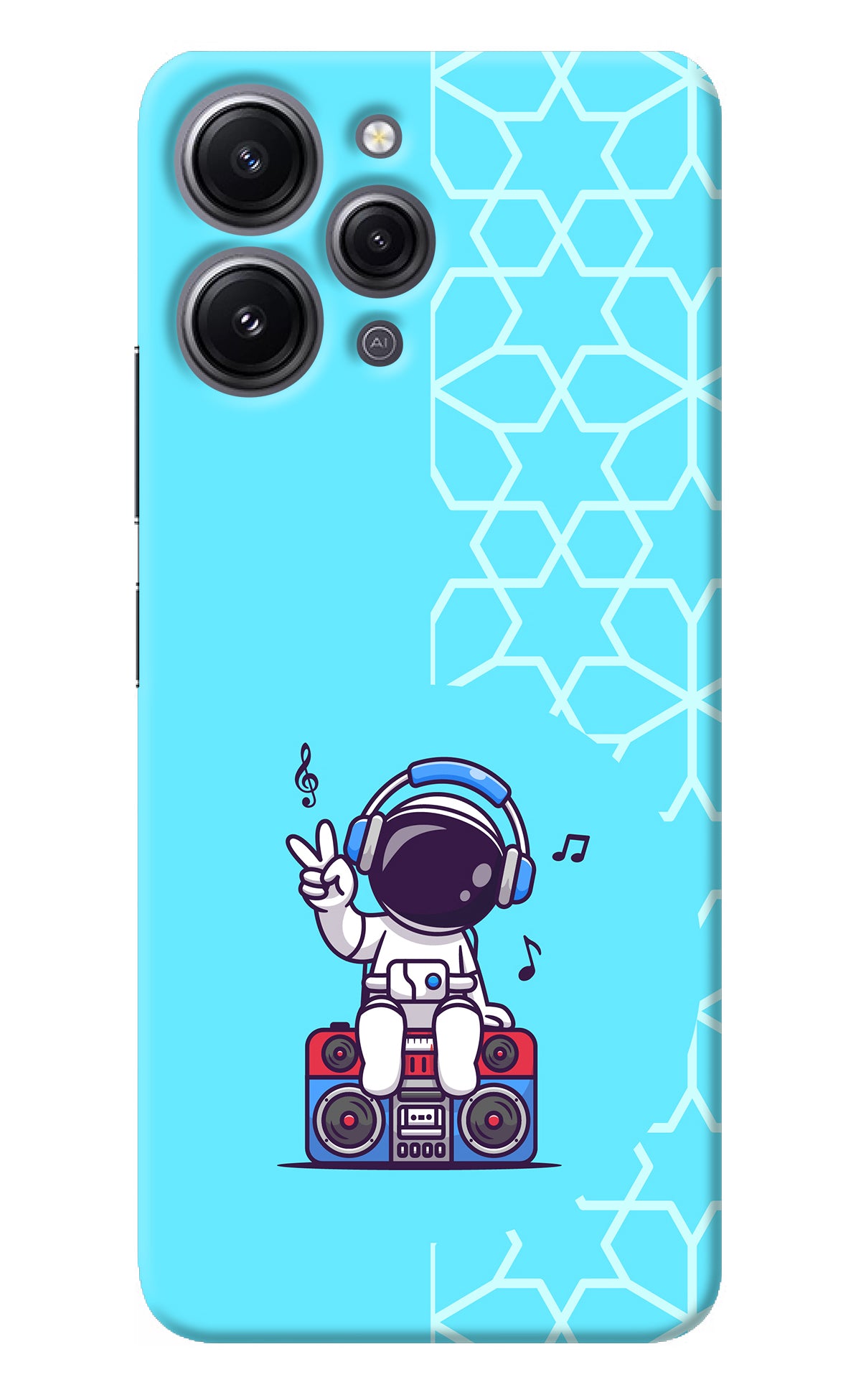 Cute Astronaut Chilling Redmi 12 4G Back Cover