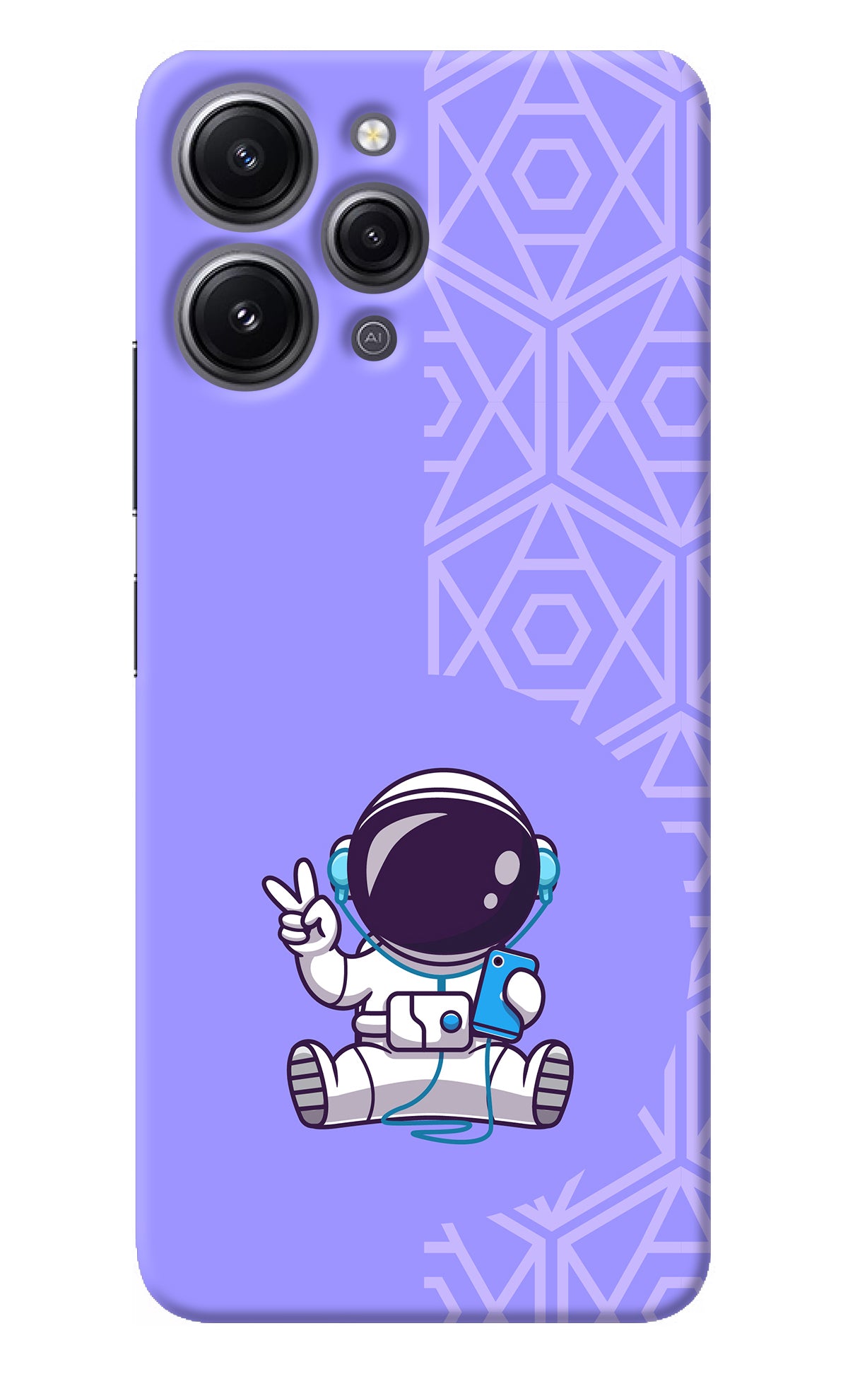 Cute Astronaut Chilling Redmi 12 4G Back Cover