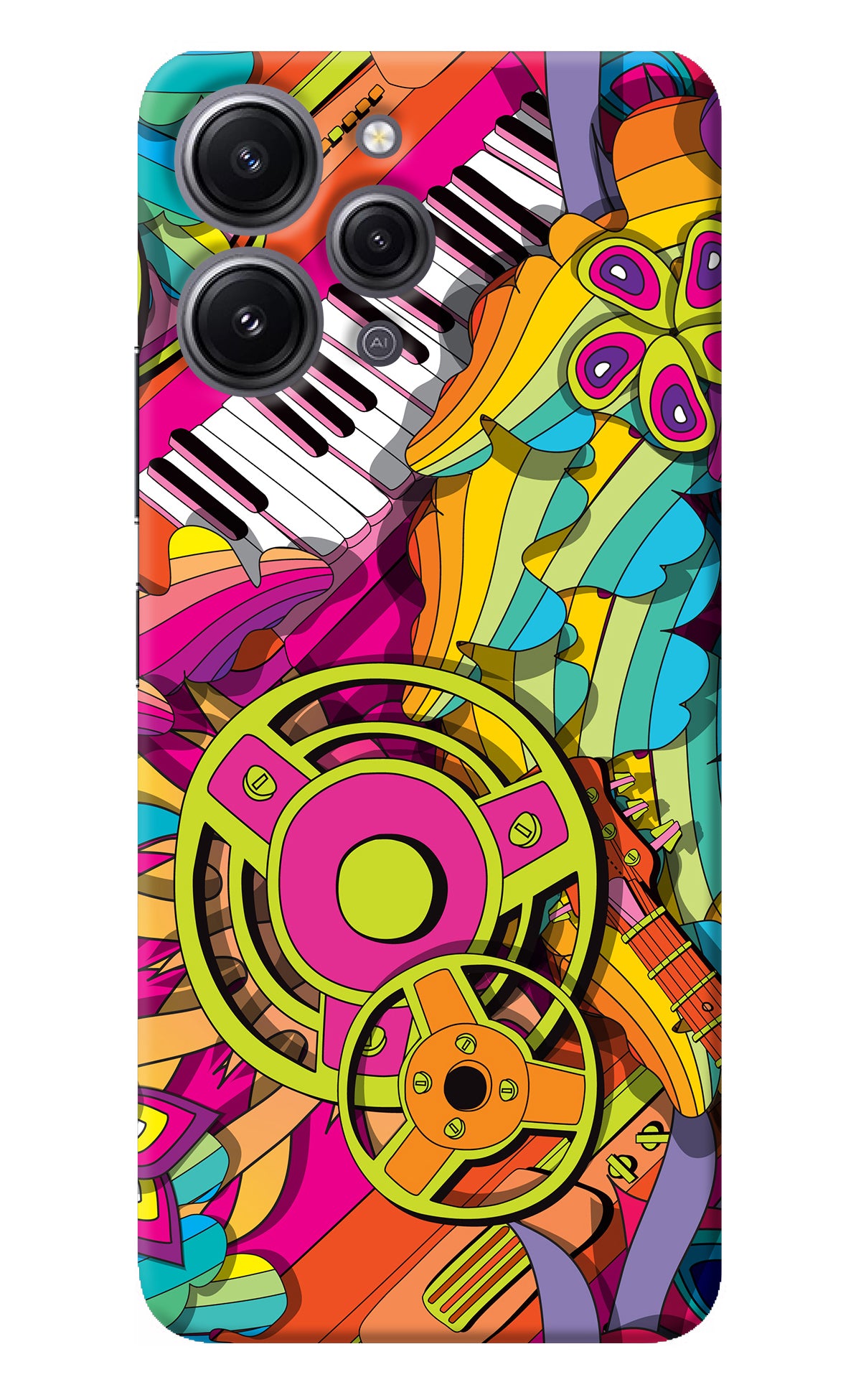 Music Doodle Redmi 12 4G Back Cover