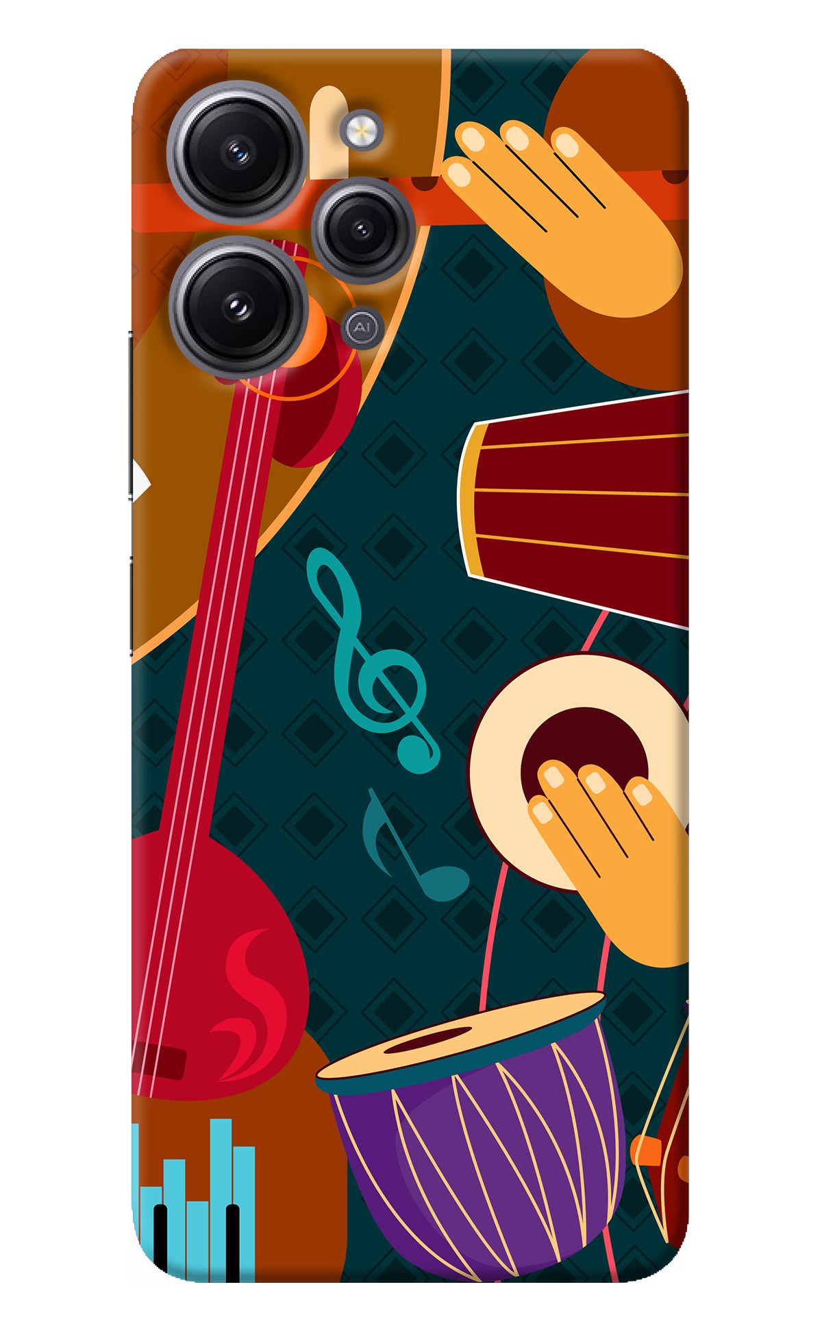 Music Instrument Redmi 12 4G Back Cover