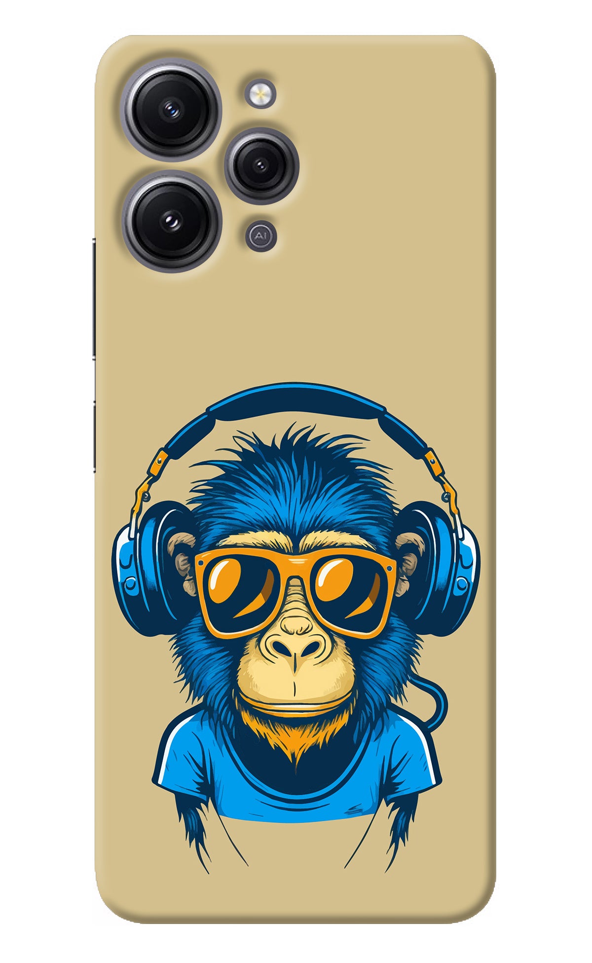 Monkey Headphone Redmi 12 4G Back Cover