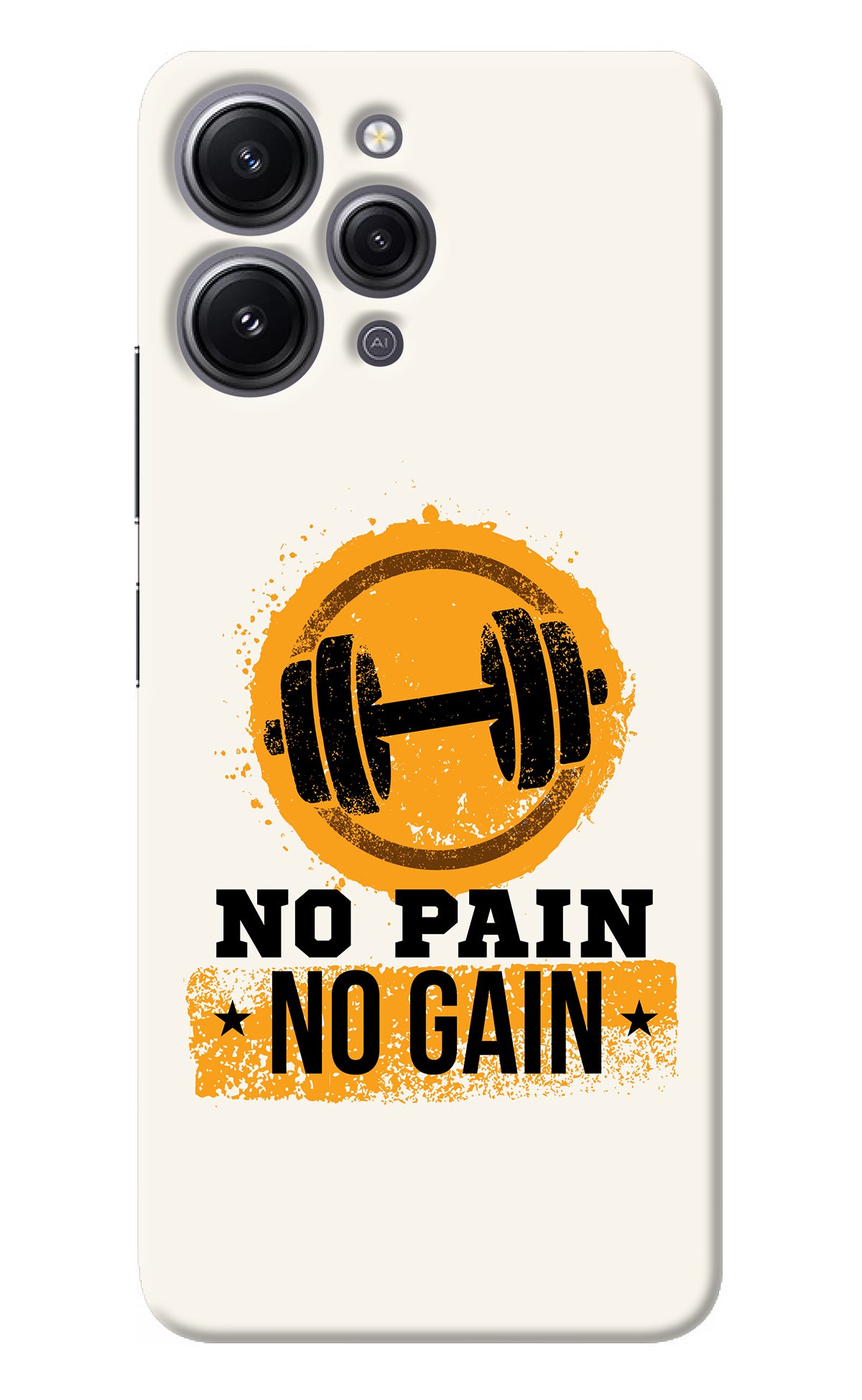 No Pain No Gain Redmi 12 4G Back Cover