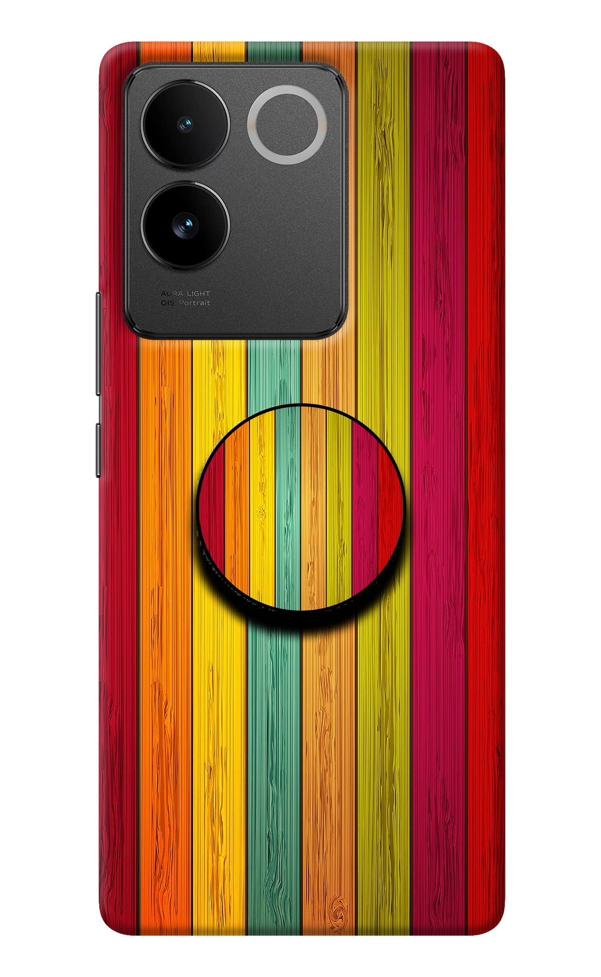 Multicolor Wooden IQOO Z7 Pro 5G Pop Case