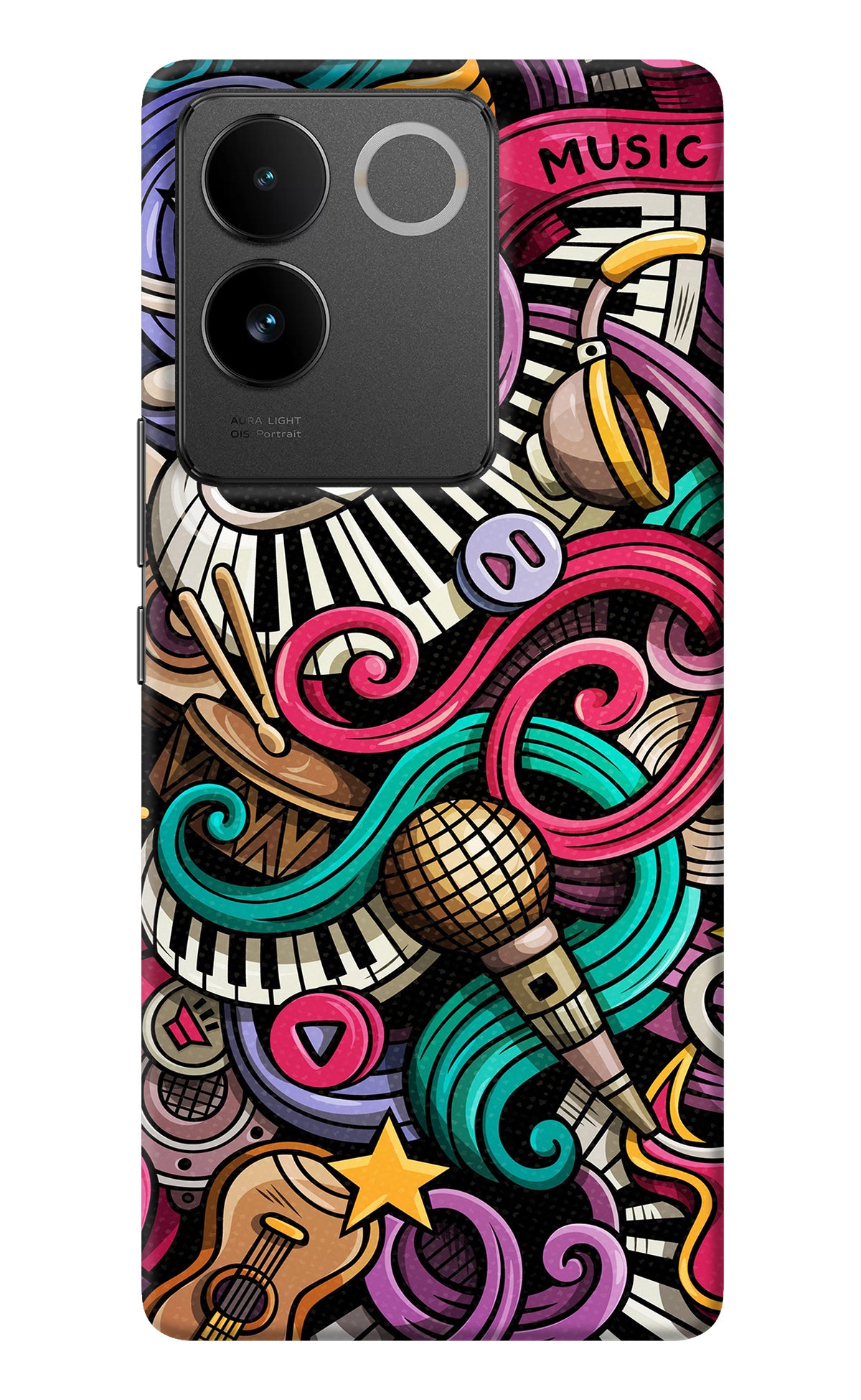 Music Abstract Vivo T2 Pro 5G Back Cover