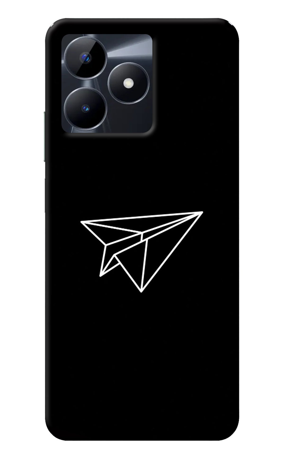 Paper Plane White Realme C53 Back Cover