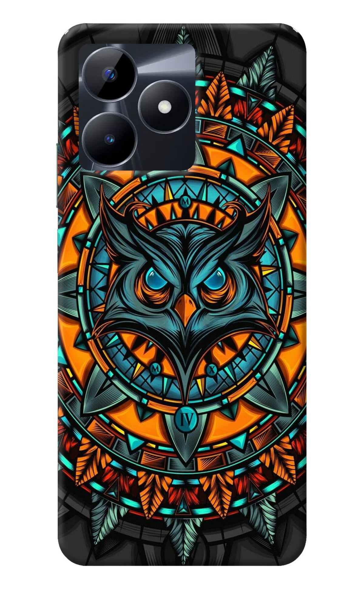 Angry Owl Art Realme C53 Back Cover