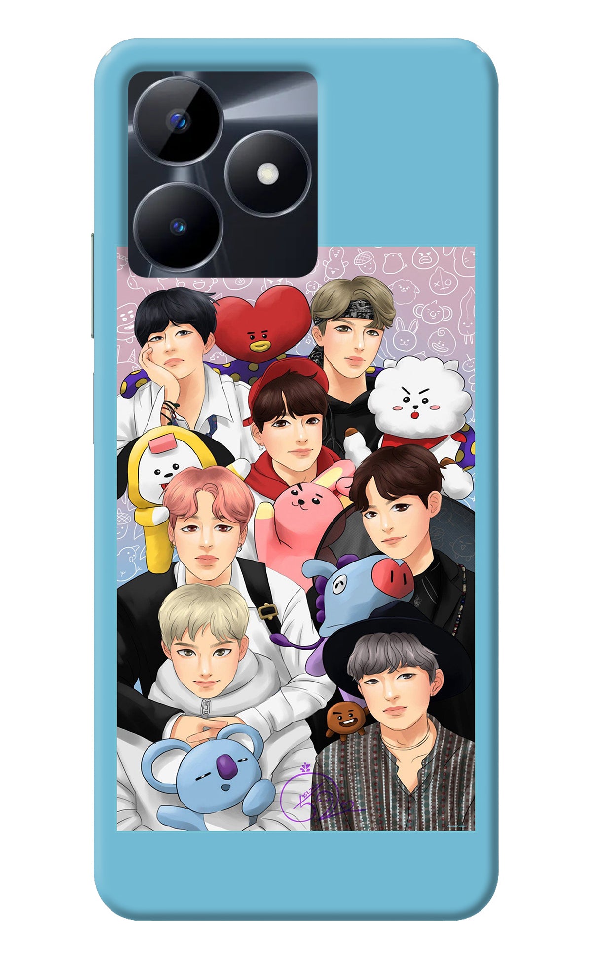 BTS with animals Realme C53 Back Cover