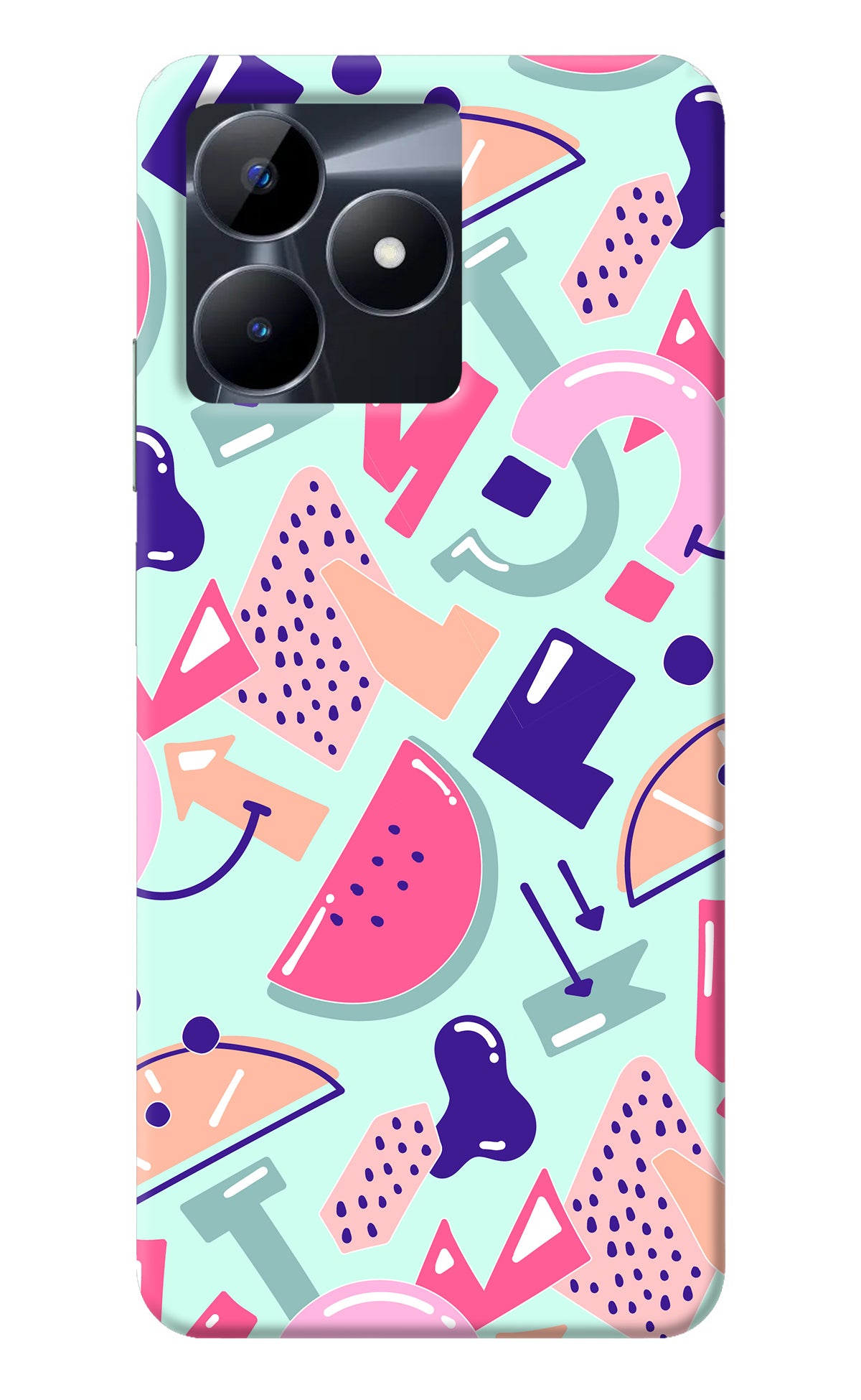 Doodle Pattern Realme C53 Back Cover