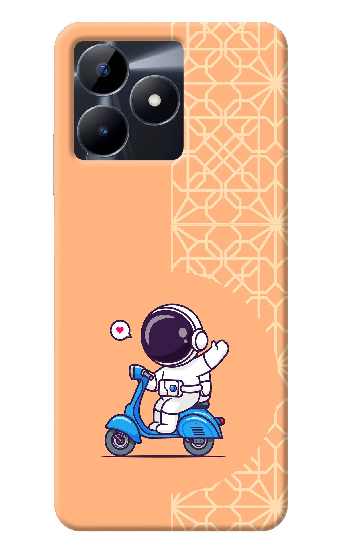 Cute Astronaut Riding Realme C53 Back Cover