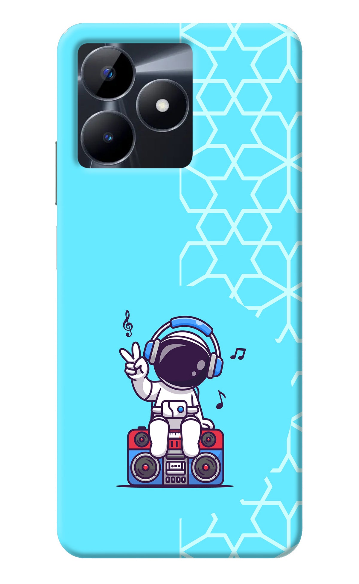 Cute Astronaut Chilling Realme C53 Back Cover