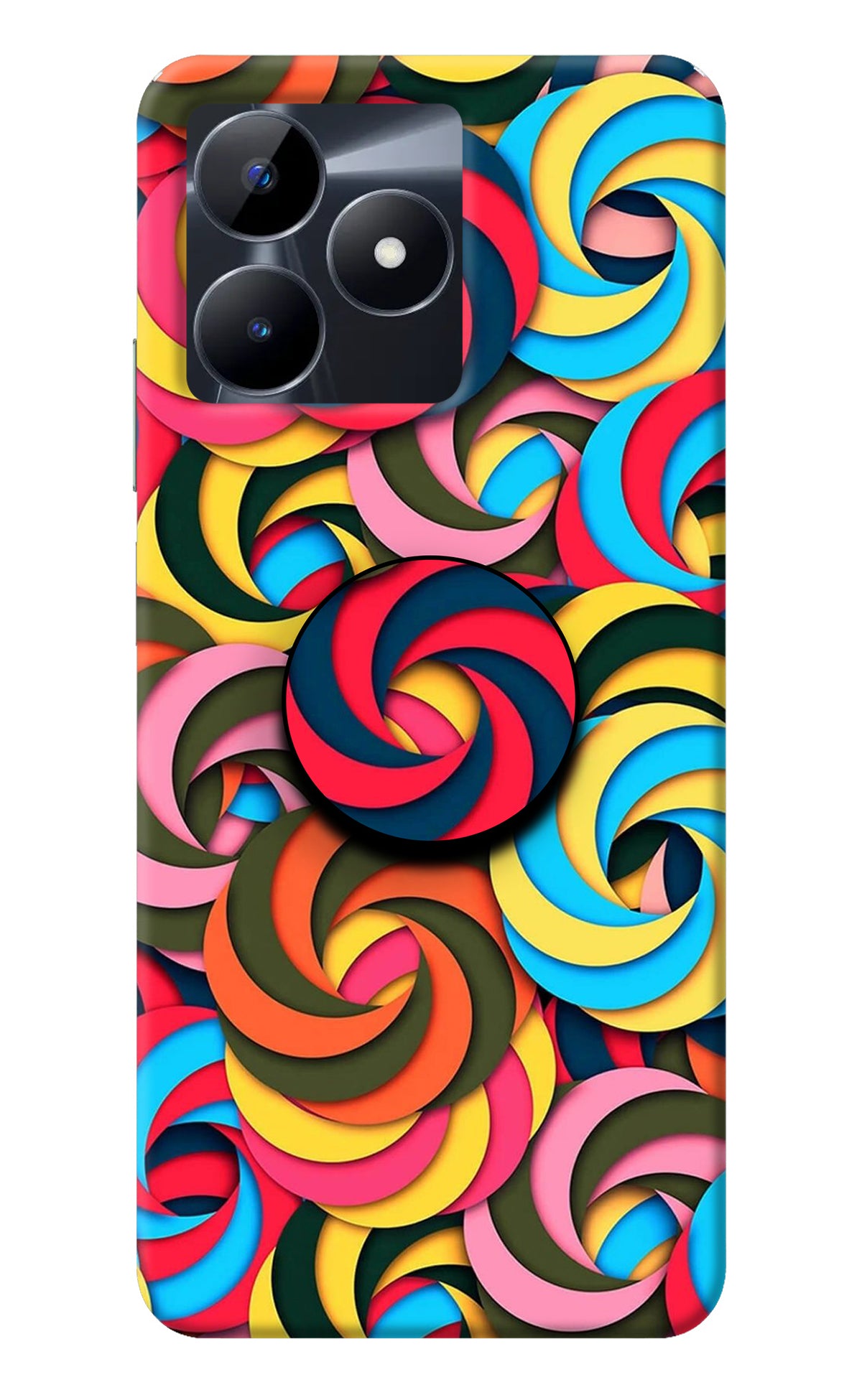 Spiral Pattern Realme C53 Pop Case