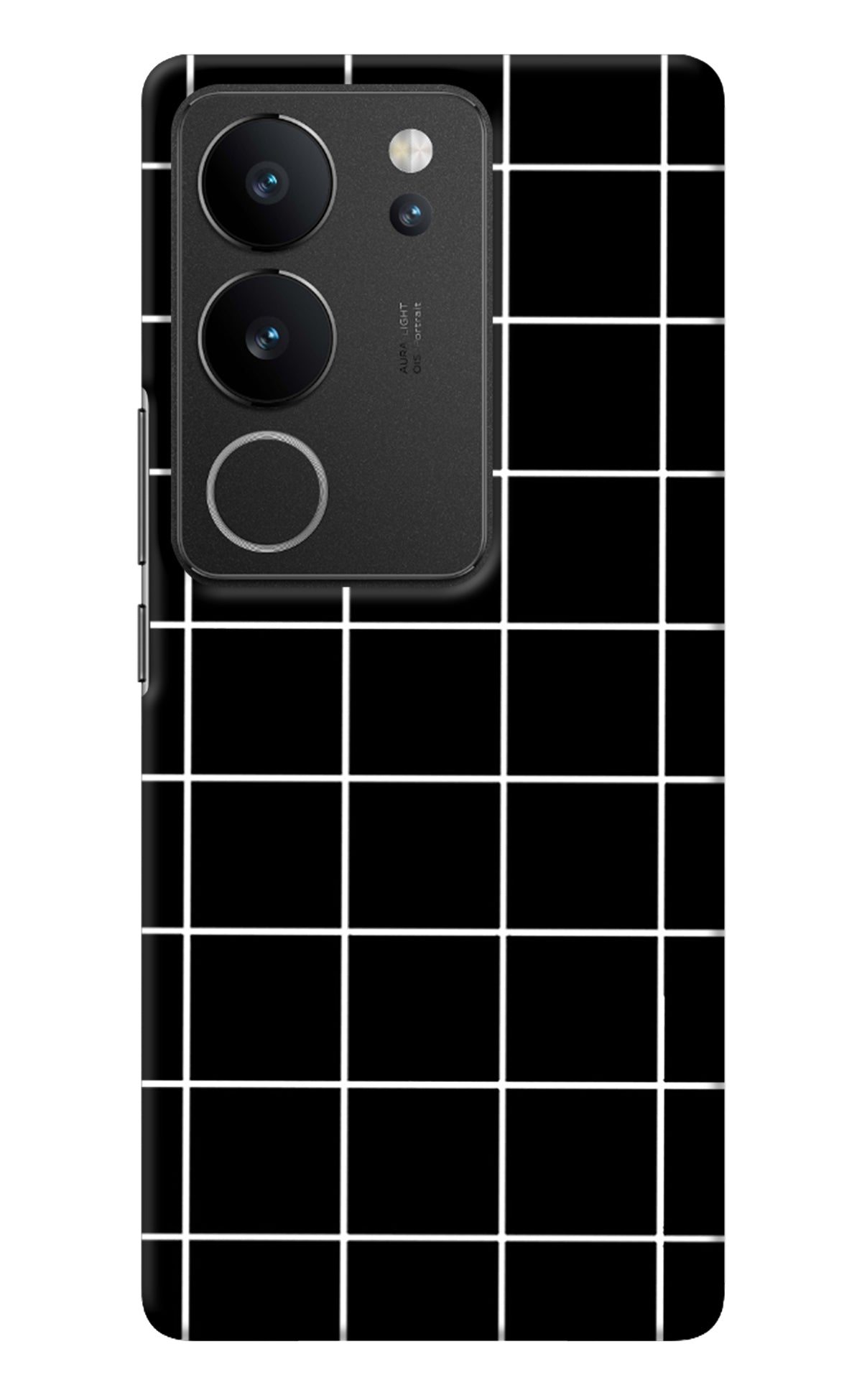 White Grid Vivo V29/V29 Pro Back Cover