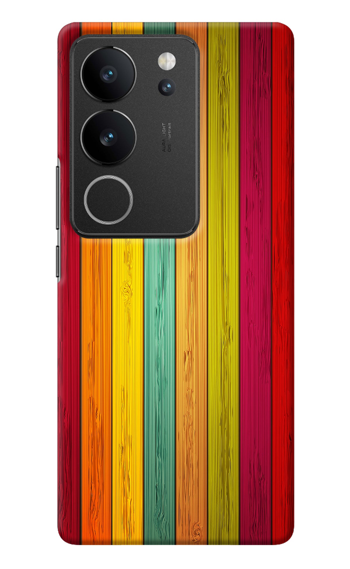 Multicolor Wooden Vivo V29/V29 Pro Back Cover