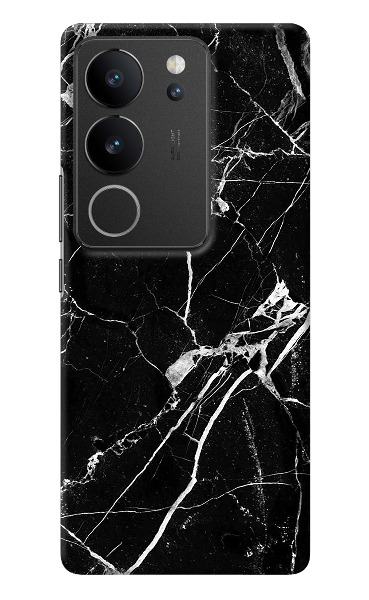 Black Marble Pattern Vivo V29/V29 Pro Back Cover