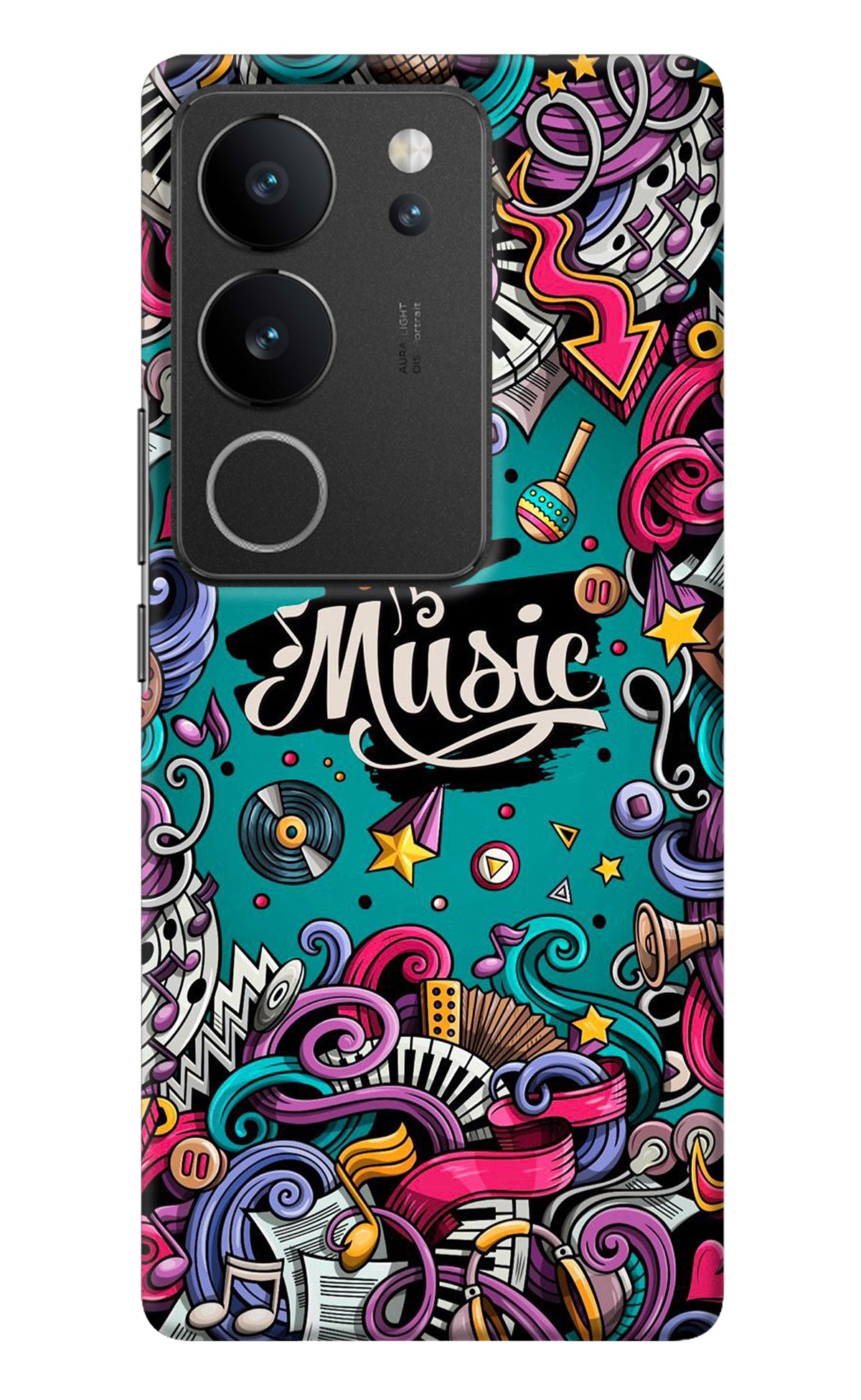 Music Graffiti Vivo V29/V29 Pro Back Cover