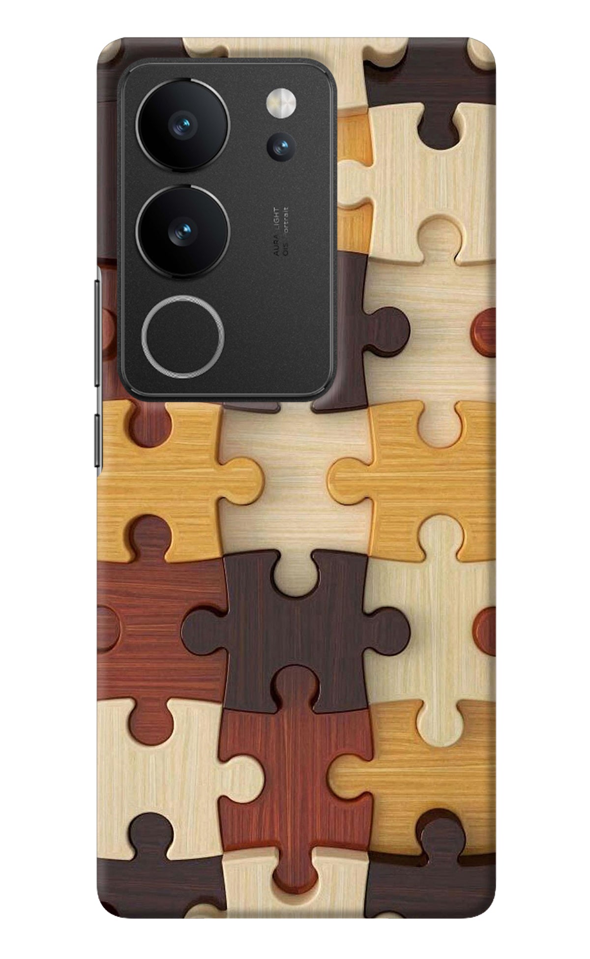 Wooden Puzzle Vivo V29/V29 Pro Back Cover