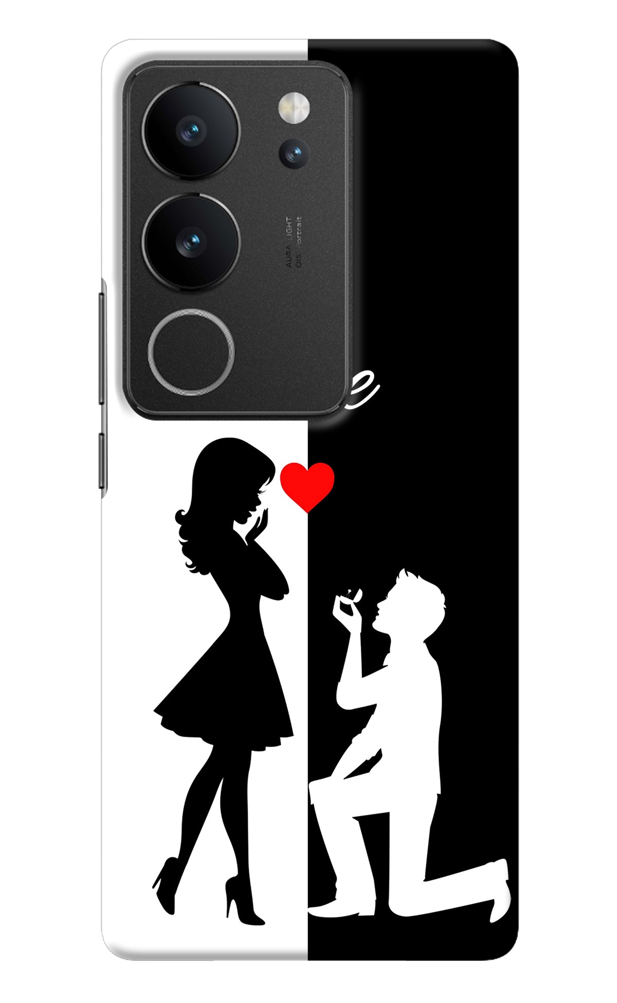 Love Propose Black And White Vivo V29/V29 Pro Back Cover