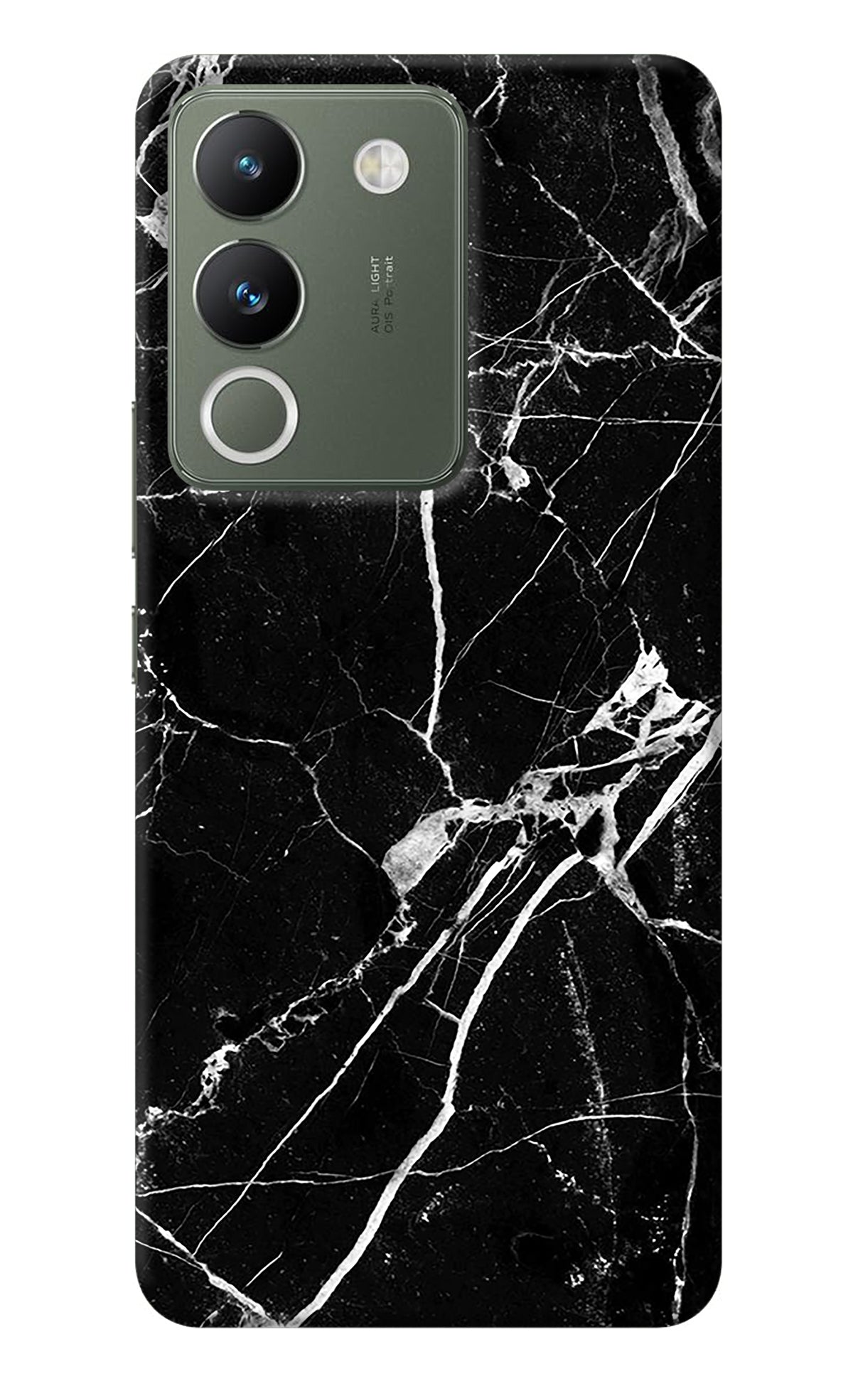 Black Marble Pattern Vivo Y200 5G Back Cover