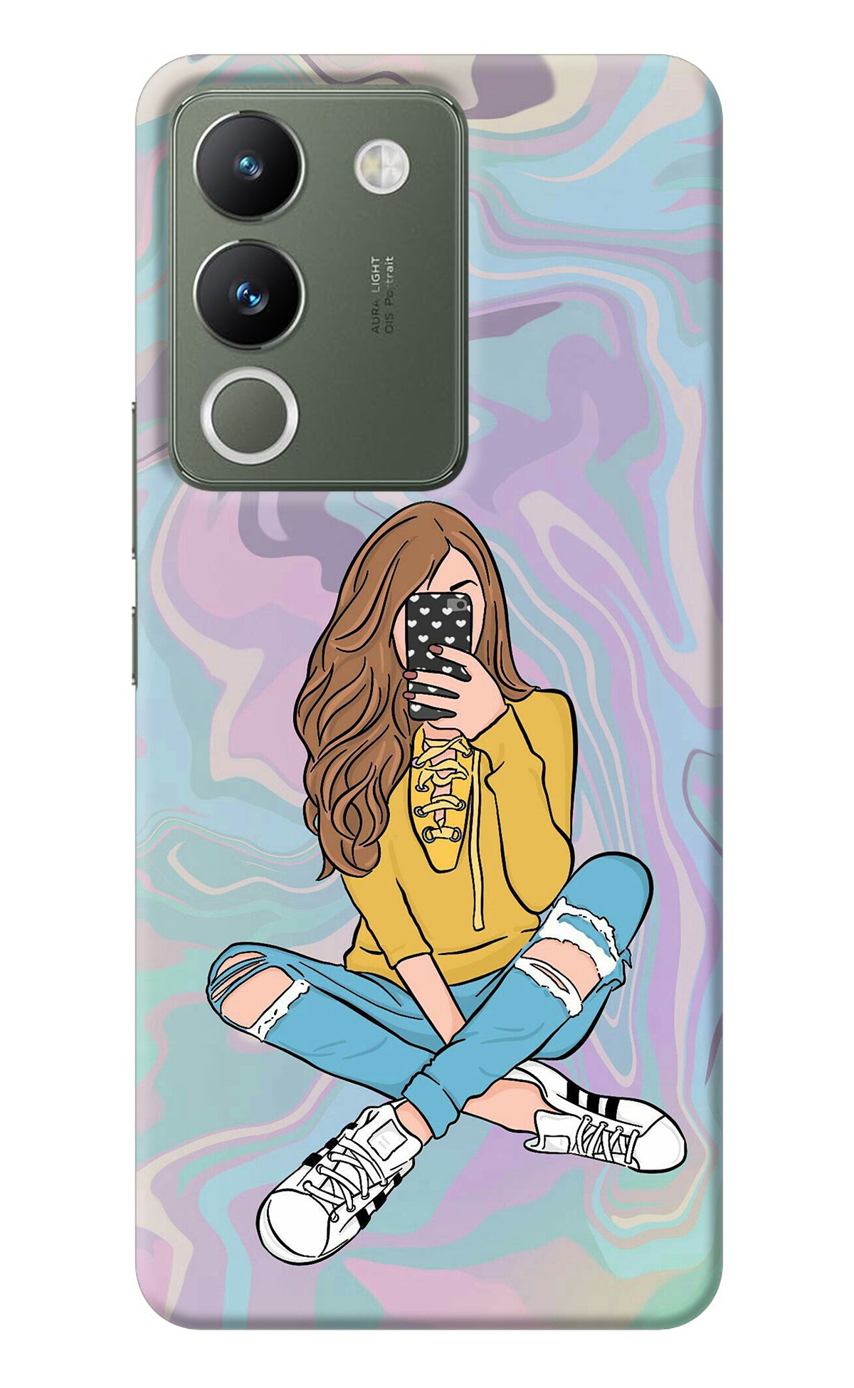 Selfie Girl Vivo Y200 5G Back Cover