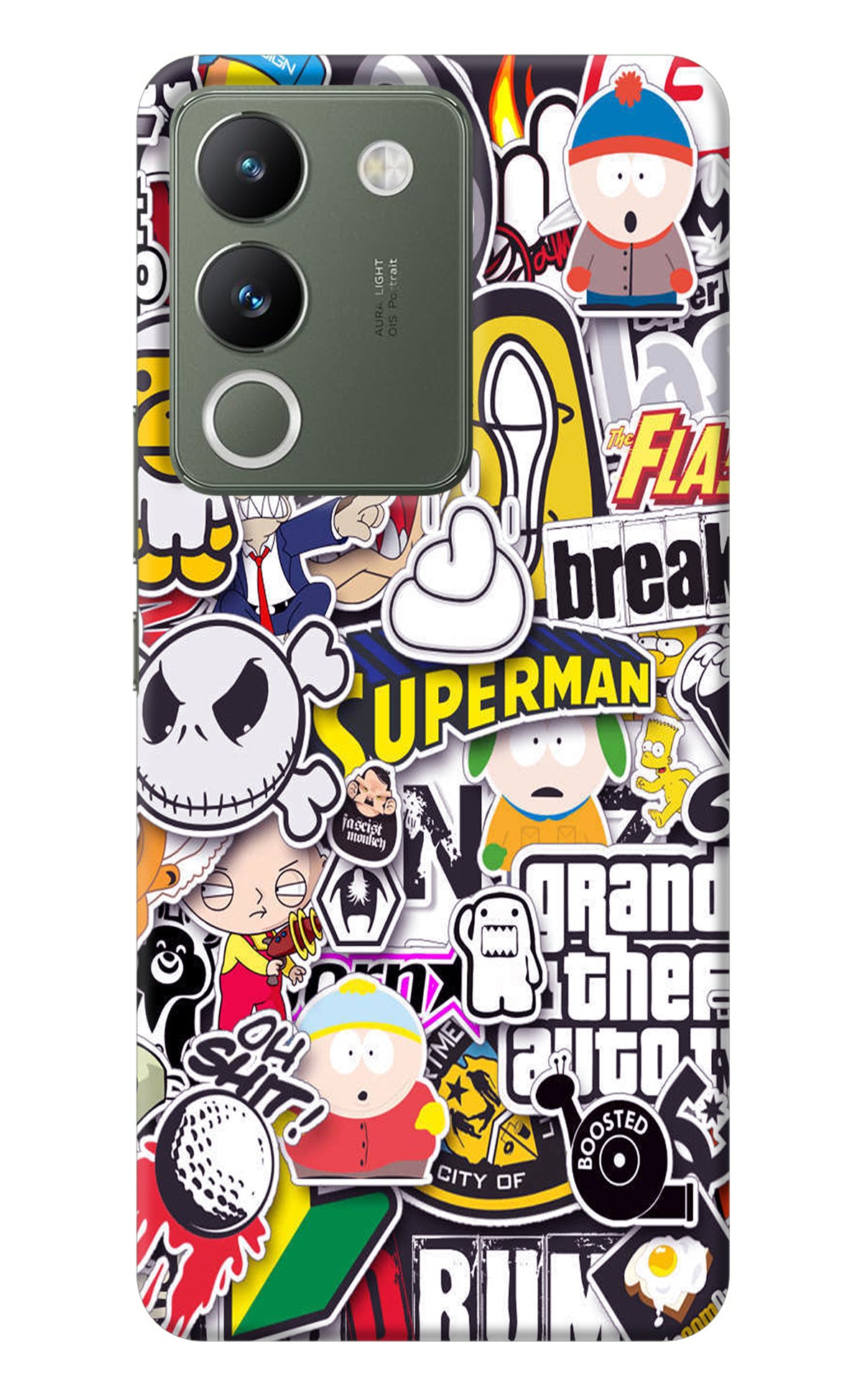 Sticker Bomb Vivo Y200 5G Back Cover