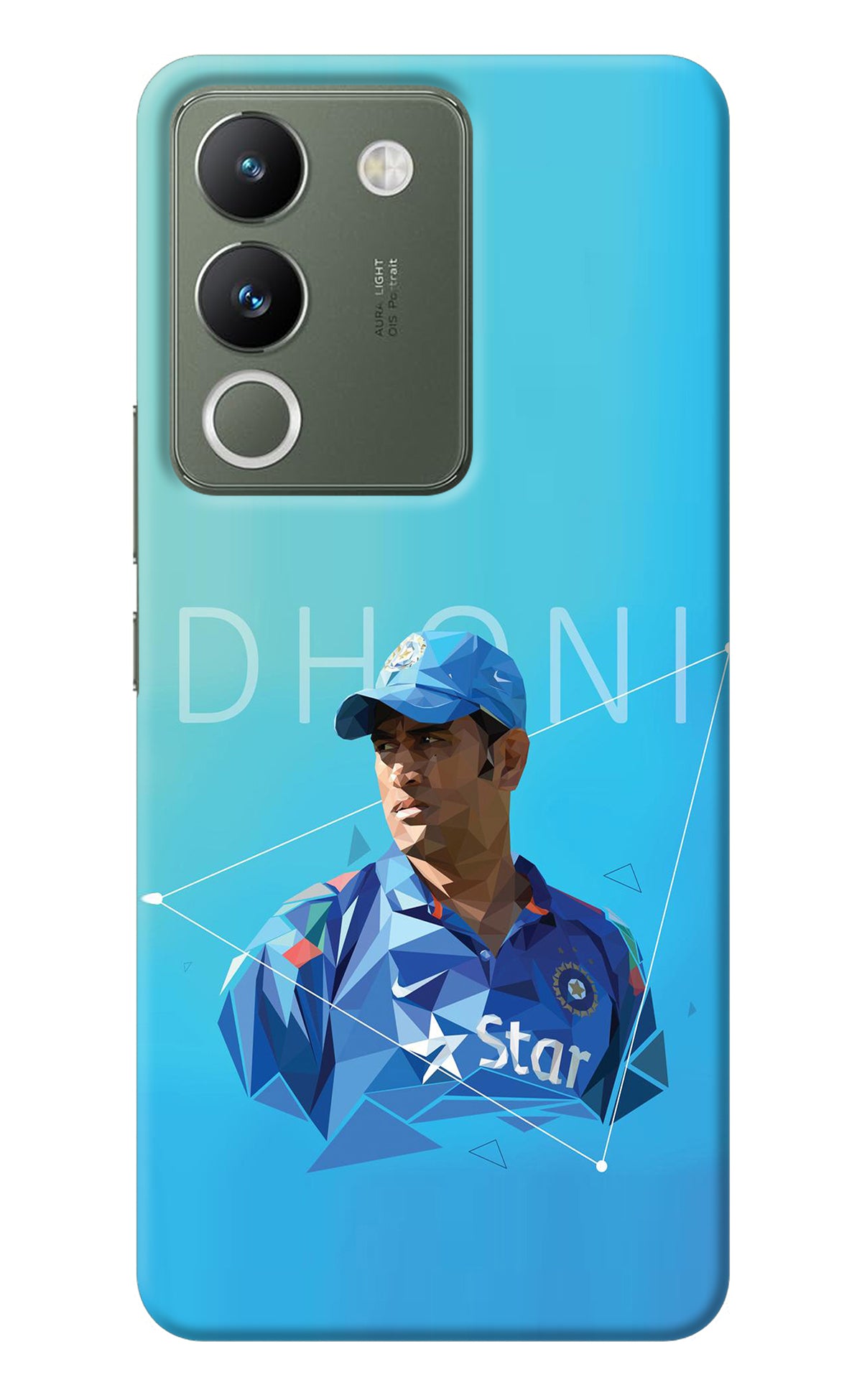 Dhoni Artwork Vivo Y200 5G Back Cover