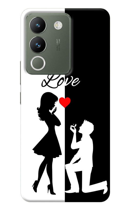 Love Propose Black And White Vivo Y200 5G Back Cover