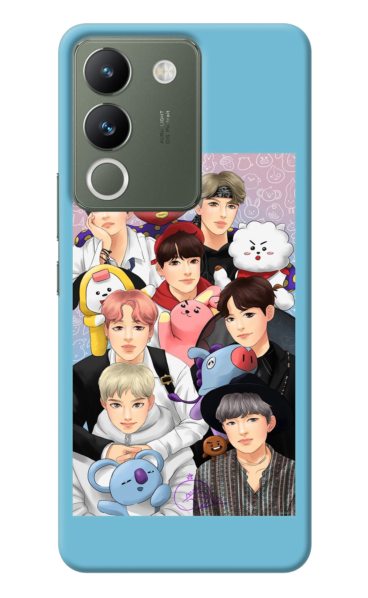 BTS with animals Vivo Y200 5G Back Cover