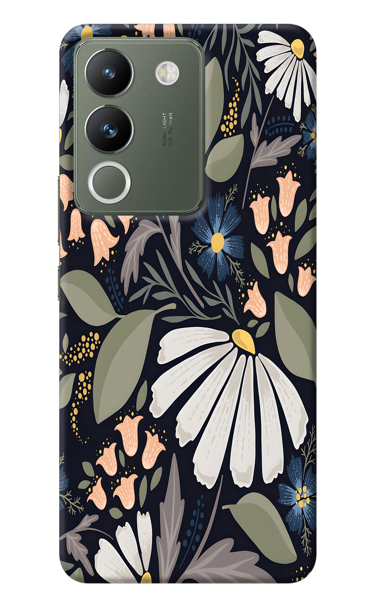 Flowers Art Vivo Y200 5G Back Cover