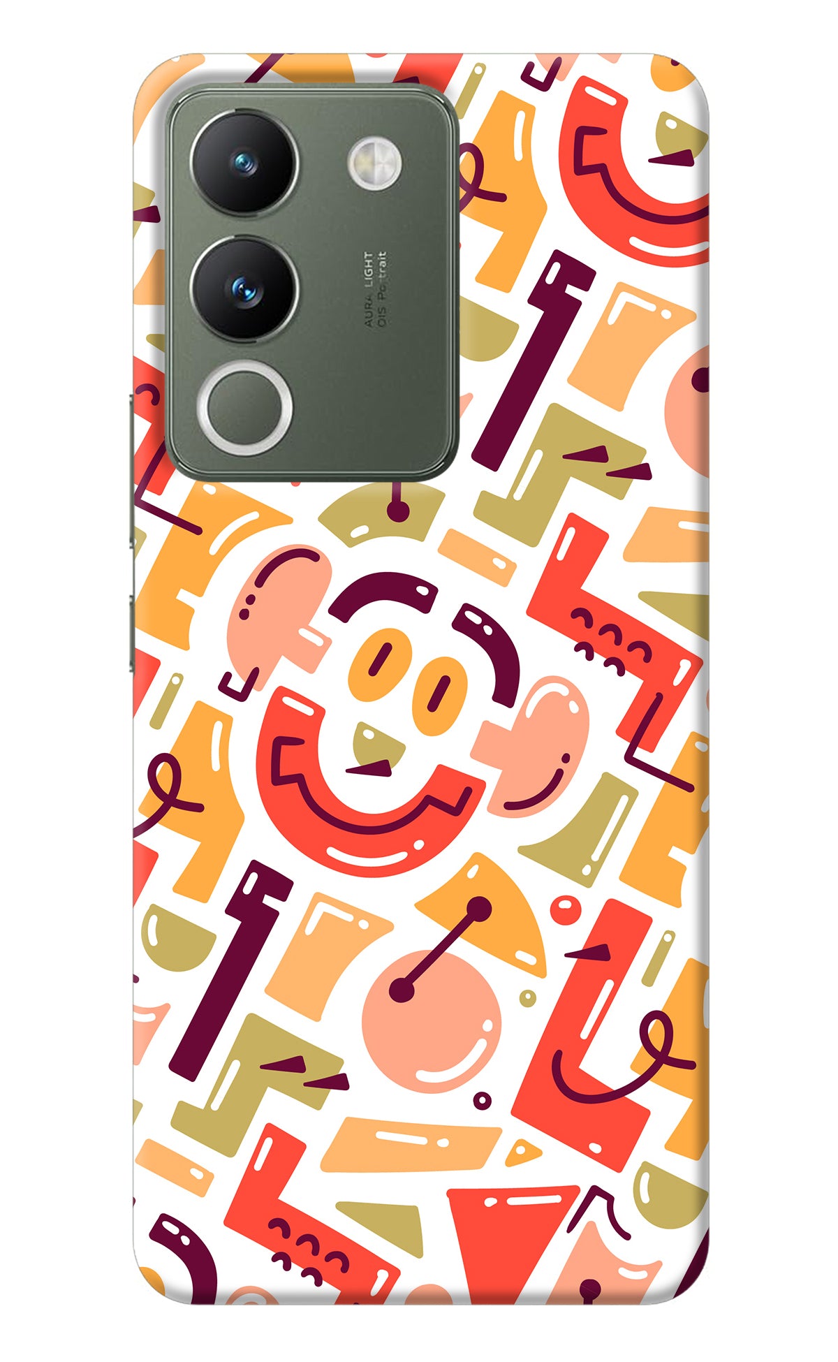 Doodle Pattern Vivo Y200 5G Back Cover