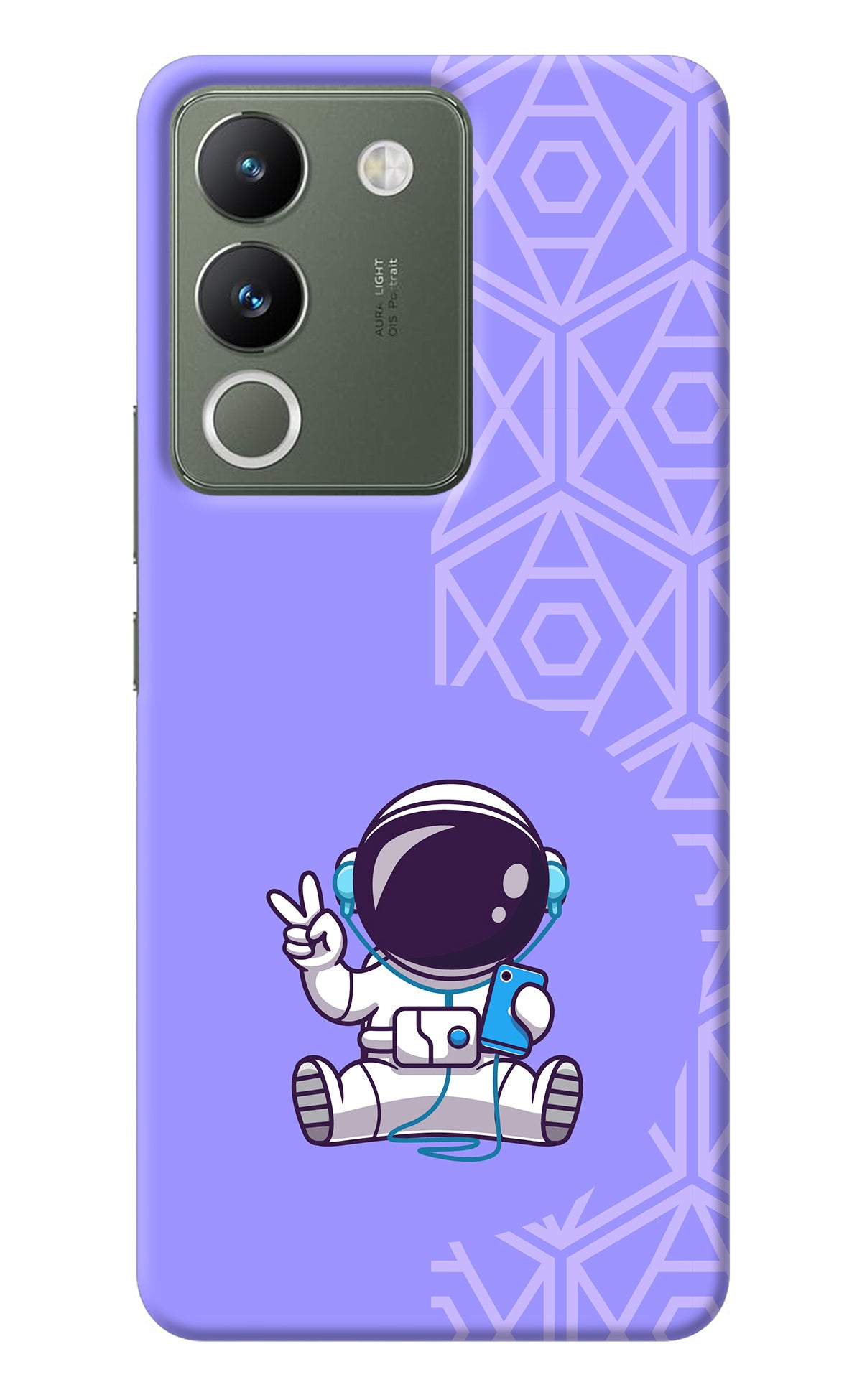 Cute Astronaut Chilling Vivo Y200 5G Back Cover