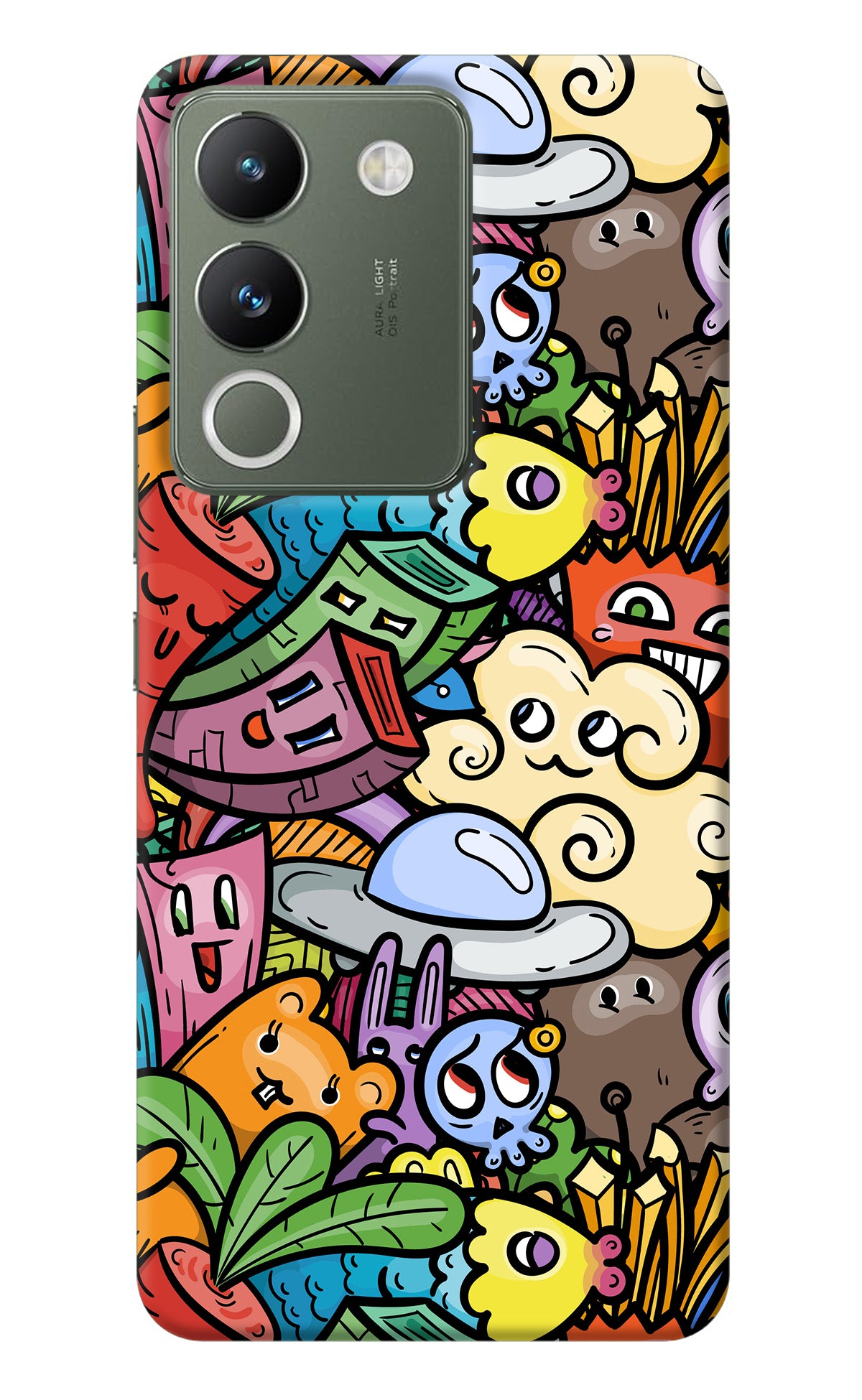 Veggie Doodle Vivo Y200 5G Back Cover