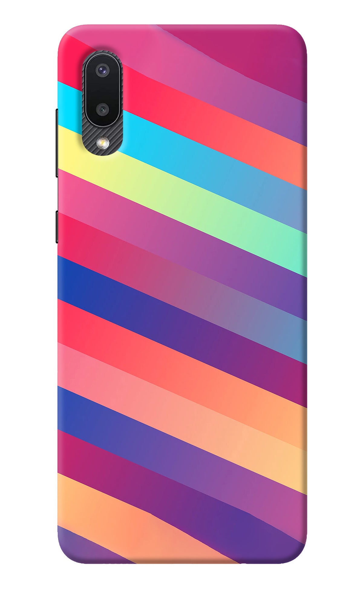 Stripes color Samsung M02 Back Cover