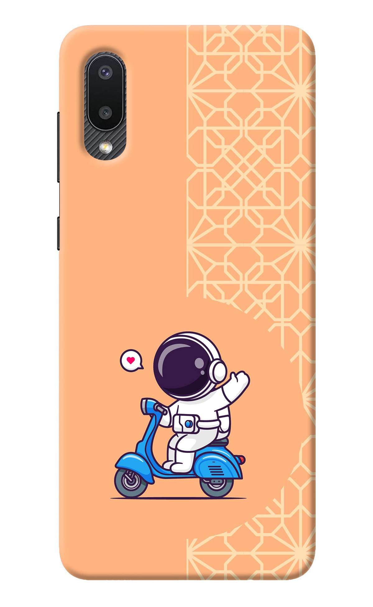 Cute Astronaut Riding Samsung M02 Back Cover